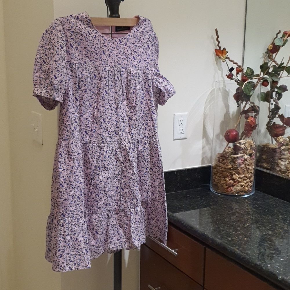 Tuckernuck Purple Floral Midi Dress